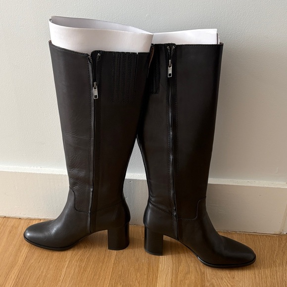 Madewell Black Knee-High Leather Boots - Picture 3 of 3